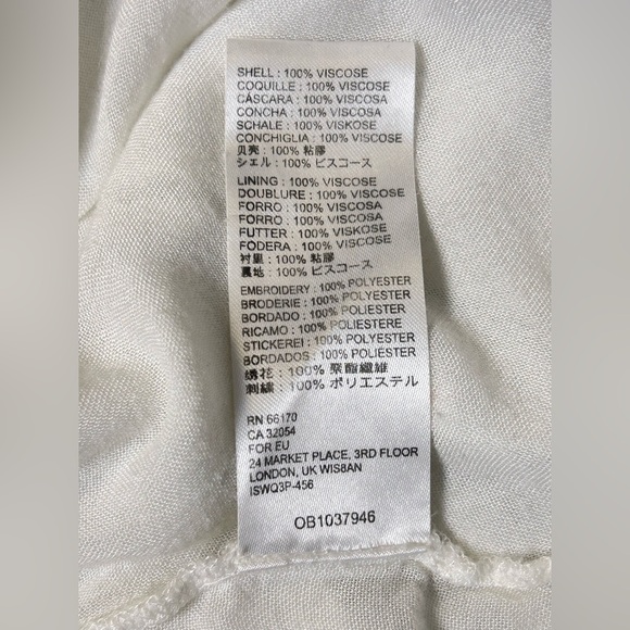 Free People Pasadena Ivory Cream Embroidered Mini Dress Long Sleeve Size Large - Picture 13 of 16